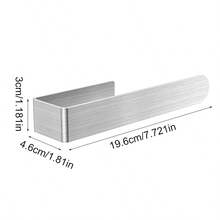 1 件不锈钢拉丝毛巾杆，无需钻孔 | 适用于浴室、厨房、盥洗室、淋浴间、梳妆台、卧室、酒店，SUS304 防锈材料，自粘，毛巾通风设计，毛巾储存 - 銀色 - 查看 6