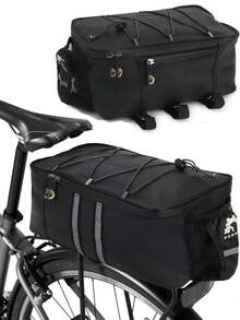 Multi Function Waterproof Cycling Insulated Trunk Cooler Bag Bicycle Bike Rear Seat Bag Luggage Rack Pannier Bag - Black - View 1