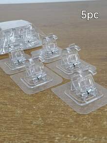 8 piezas Barras de cortina sin perforación, soportes de barra de cortina sin taladro, soportes adhesivos para barra de cortina, ganchos ajustables para barras de cortina sin clavos, colgadores de cortina para baño, cocina y hotel