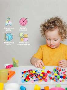 1000 quả bông trang trí siêu sáng, nhiều màu sắc, làm thủ công, thích hợp cho các hoạt động thủ công, sở thích, trang trí Halloween/Giáng sinh tự làm, các dự án nghệ thuật ở trường và các hoạt động khác. - Nhiều màu - Xem 8