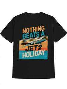 Nothing  A Jet2 Holiday Funny Print Men's Casual Versatile Crew Neck T-Shirt, Top For Man, Gift - trắng - Xem 2