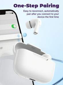 GENAI 无线耳塞，无线耳机 HiFi 立体声耳机，带 ENC 降噪麦克风，长播放时间入耳式耳塞，无线 5.3 运动耳机，适用于 Android IOS