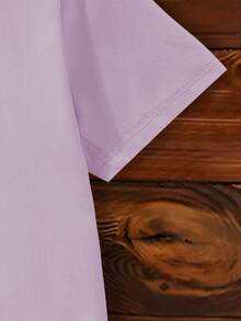 2pcs Tween Girl Letter A Print Short Sleeve T-Shirt And Flare Pants Set, Soft And Machine Washable, Spring/Summer