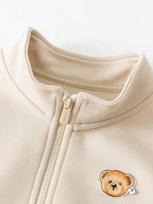 mini bala Kids Teddy Bear Two Pieces Set Soft Comfortable School Ready Fall Outfit