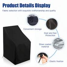 1pc Waterproof Silver-Coated Oxford Cloth Garden Patio Table & Chair Cover, Multifunctional & Ultra-Lightweight, Suitable For Winter Snow/Frost, Summer Dust/Sun, Autumn Leaves, All Seasons