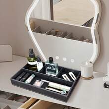 4-Grid Storage Organizer - Multipurpose Desktop, Nightstand, Drawer Organizer Box - Jewelry, Fashion Glasses, Phone, Watch, Perfume, Lipstick Storage Tray Divided Container, Holiday Gift - Multicolor - View 10