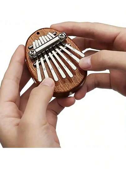 Kalimba de 8 teclas, piano de pulgar de alta calidad y mini portátil, regalo conveniente para fiestas, apto para mayores de 14 años, sin fuente de alimentación necesaria, material de madera artificial, suministros para fiestas navideñas en el hogar y la cocina