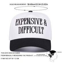 1Piece Men Letter Embroidered Patchwork Baseball Cap Five-Sided Hat Outdoor Adjustable Sunscreen Leisure Hat Spring Autumn Travel Tourism Beach Vacation - 彩色 - 查看 2