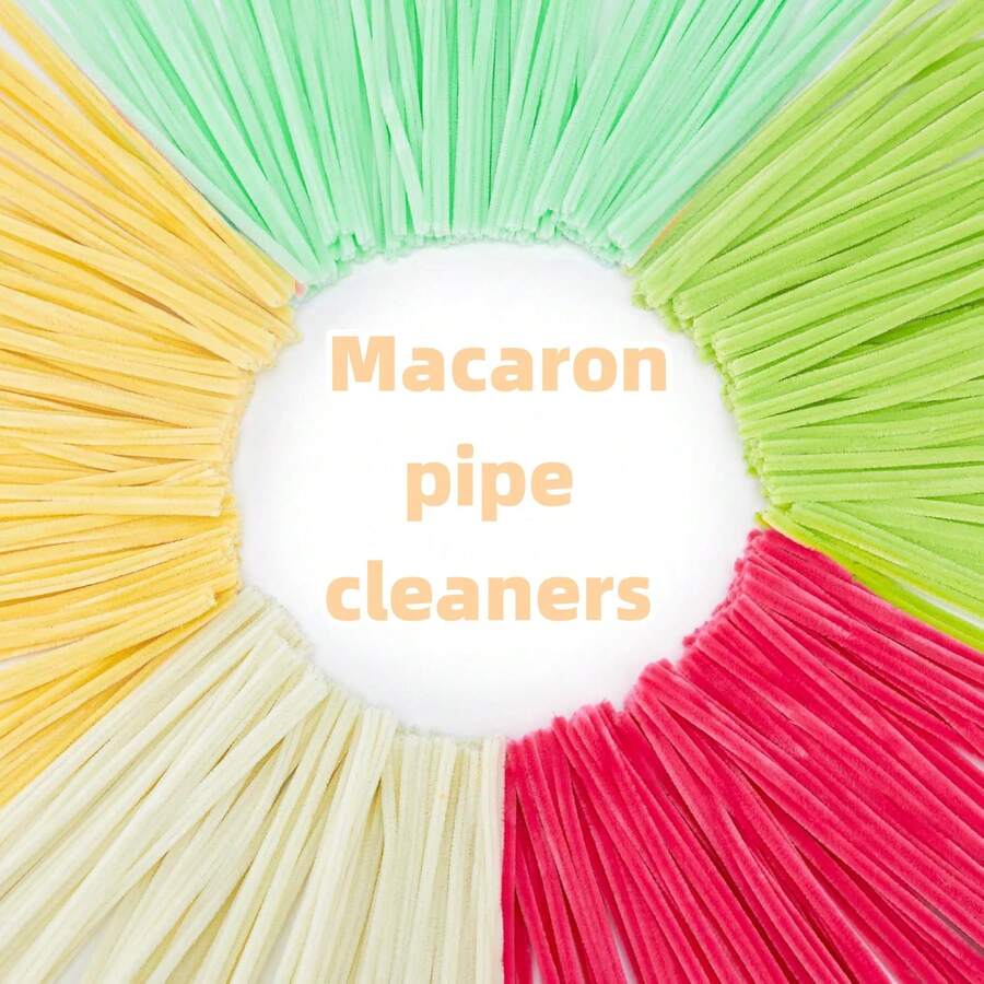 500 Pieces Coloful Pipe Cleaners, Chenille Stems, Craft Supplies Multicolor Chenille Stems For Art&Craft Christmas DIY Projects