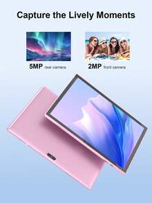 Coopers Android 15 Tablet, 10.1 Inch WIFI Tablet PC, 3GB RAM, 32GB ROM, Support 1TB Expandable, Quad-Core, 2.4G+5G WiFi, Dual Band WiFi6, HD IPS Screen, 2MP + 5MP Dual Camera, 1280 * 800 IPS HD Touch Screen,6000mAh Battery, Support Widevine L1(No Adapter) ﻿ - Pink - View 7