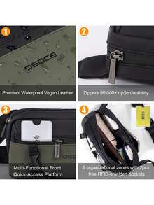 Crossbody Bum Bag For Men And Women With RFID Card Holders, Water-Resistant Waist Bag For Men, Bum Bag For Women, Fanny Packs Sling Bag Gift