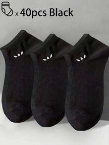 100只/80只/50只/30只/20只/10只/8只/4只装 舒适、吸湿排汗、抗菌、透气针织内衬袜 - 母亲节礼物，男女通用，长袜，吸汗防臭，弹性柔软，时尚纯色，适合春、夏、秋、冬四季穿着，休闲、日常穿着、瑜伽/运动