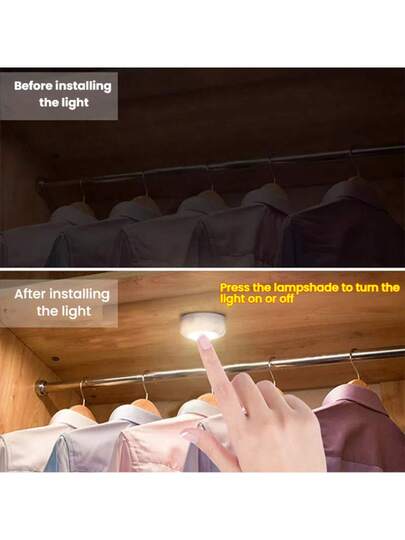 3/ Wand Lights Wireless, Lamps Living Room, RGB Wireless Led Lamp, Cabinet Lighting, LED Spotlight, Battery Operated Remote Control, Lamps, Lights, Night Light,Lighting, Book Light, Spotlight Corridors, Bathrooms, Bedrooms, KitchenCabinets, Stairs, Home view 4