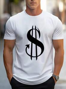 Camiseta de Hombre Cómoda Cuello Redondo Casual Algodón Mangas Cortas Suave Transpirable Top Ropa de Hombre Camiseta Verano Primavera Ropa de Calle Tela de Algodón Impresión de Letras a la Moda - Blanco - Ver 4