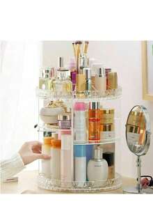 Organizador De Maquillaje acrilico grande Giratorio 360 Grados - Multicolor - Ver 5