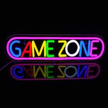 1-Piece Set Of Colored Neon Light Game Area Illuminated Light Sign, Personalized Lighting Plaque, USB Interface Indoor Lighting Lamp, Suitable For Neon Light Gifts In Internet Cafes, Bedrooms, Game Rooms, E-Sports Facilities, And Living Rooms - 遊戲區 - 查看 4