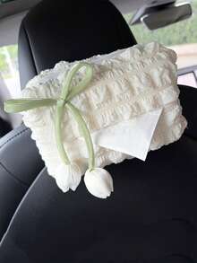 1pc Car Tissue Box, Car Tissue Drawer, Armrest Box, Visor Clip Seat Hanging Cute Minimalist High-End Tissue Holder - one-size - View 23