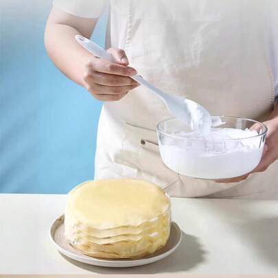 Great Cake Bake Off Silicone Spatula Set Accessories For Cooking Baking, Palette Knife & More, White, 26.5cm-20cm Long