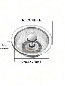 1pc Universal Kitchen Sink Drain Strainer, Stainless Steel Sink Drain Cover Filter, Odor Proof Kitchen Items Kitchen Accessories Kitchen Tools