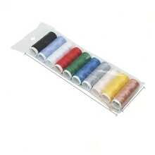 10 Rolls Of Mixed-Color Polyester Sewing Thread Set, Durable And Soft, Suitable For Hobbyists And Beginners - 彩色 - 查看 10