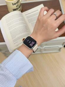 1条优雅友谊手链，真皮表带，兼容表带，女士运动风格，适用于38mm、40mm、41mm、42mm、44mm、45mm、46mm、49mm表盘；表带兼容 Ultra 10/9/8/7/6/5/4/3/2/1 SE系列 - Nata - 查看 2