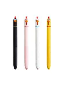 4pcs Cute Chick-Shaped Ball Pen, Neutral Pen 0.5mm,Quick-Drying Black Pen For Study - Multicolor - View 9