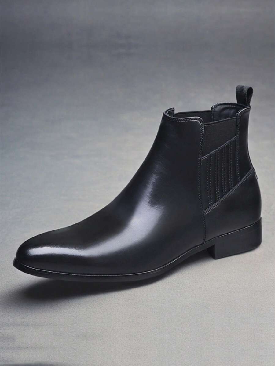Men's Business Boots - Retro Fashion, Casual Commuter Style, Suitable For Spring - Black - View 1