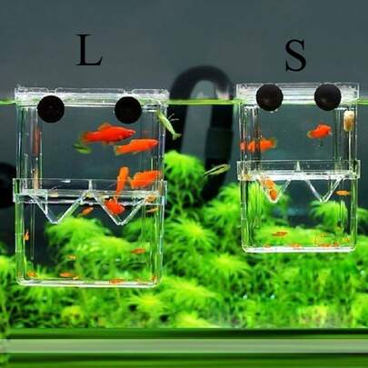 Multifunktionale, hochklare Fischzucht-Isolationsbox, Aquarium-Zuchtbehälter, Doppel-Guppy-Hut