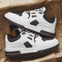 Zapatos de los hombres nuevos transpirable pequeños zapatos blancos de los hombres cien grueso fondo bajo zapatos deportivos casuales zapatos de tabla - Marrón - Ver 3
