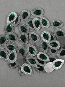 50 颗/包，双色树脂水钻，13*18 毫米红蓝双色泪珠树脂水钻，适用于服装配饰装饰、DIY