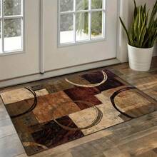 Modern Abstract Design Decorative Carpet - Non-Shedding Polyester Area Rug, Suitable For Living Room And Bedroom - Machine Washable, 1.19cm Thickness Sponge, Ideal For Home And Hotel Decoration - 彩色 - 查看 4