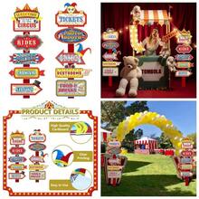 20 Pcs Circus Theme Party Decorations Circus Photo Booth Props Decorations Welcome Circus Decorations - Lễ hội hóa trang - Xem 1