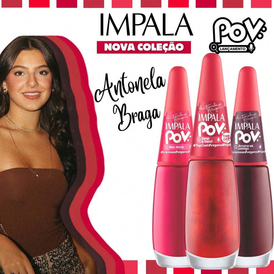 Impala Pov Nail Polish Kit Launch 12 Colors Luara Mabragança Nail Polish Maria Nicolly Antonela Braga - 安東尼拉 - 查看 1