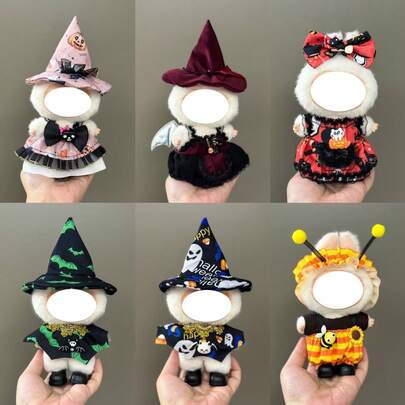 17CM Fashionable And Stylish Halloween Costume Set, 1st/2nd/3rd Generation Vinyl Doll Figurine For LABUBU Changeable Halloween Costume For LABUBU (Doll Not Included)