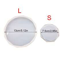 Khuôn silicon tự làm hình thoi, khuôn làm đường ray xe lửa bằng pha lê, khuôn silicon hình bánh răng tròn, khuôn thạch cao. - trắng - Xem 2