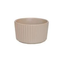 1pc Minimalist Striped Ceramic Bowl, Layered-Stripe Yoghurt Bowl, Salad Bowl, Fruit Bowl, Pudding Dessert Bowl. Suitable For Everyday Household Tableware, Dessert Cake Baking Bowl, Oatmeal Yoghurt Bowl. Ideal As A Gift Or Festive Decoration.