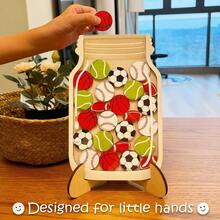 Wooden Megnetic Reward Jar With Standing Base Motivational Jar Good Behavior Rewards Jar For Classroom Management Tool - Multicolor - View 3