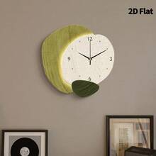 2 D plat, 1 pièce Horloge murale décorative minimaliste moderne et créative, mouvement à quartz super silencieux sans tic-tac, convient pour la décoration de la chambre, de la salle à manger, du salon, du bureau, du canapé et des murs, décoration d'intérieur