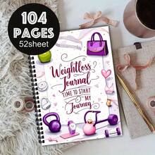 A5 Weight Loss Diary - Spiral Bound Fitness Planner With Exercise Log, Diet Tracker And Progress Charts - Minimalist & Stylish Fitness Journal For Women & Men, Suitable For Gym/Home/Travel Use - Undated Calendar - Multicolor - View 3