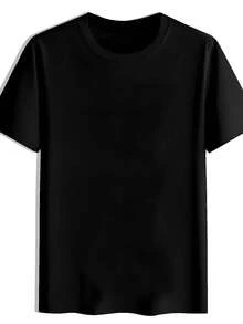 Camiseta blanca desgastada para hombres con estampado de cruz en la espalda - Camiseta casual de cuello redondo de manga corta para verano con gráfico en la espalda, lavable a máquina, usable para el día a día y atuendos casuales - Camiseta neutra versátil para eventos sociales y ropa de oficina - Negro - Ver 2