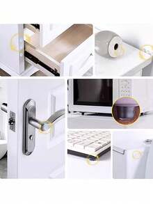 Durable Silicone Bumper Pads - Thick Clear Shock-Absorbing Protection For Furniture, Cabinet Doors, Desk Edges, Chairs & More (Multi-Size) - Multicolor - View 5