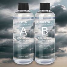 Kit de resina epoxi cristal transparente de 20/50/100/250ml, resina epoxi transparente sin burbujas para colada de escritorio y barra, resina epoxi transparente para manualidades y artesanía, regalo para cumpleaños/fiesta/festival