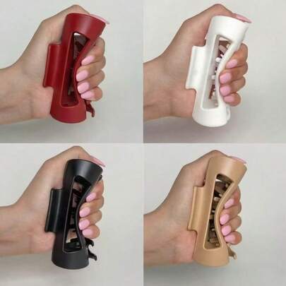 مشبك شعر مربع من السيليكون الناعم بحجم 10 سم، مناسب للشعر السميك، مشبك شعر بلمسة خامة، إكسسوار شعر للخريف والشتاء، مشبك شعر أنيق للنساء مناسب للإطلالات العصرية