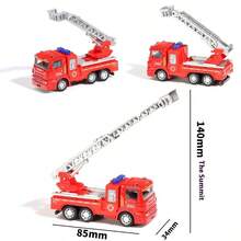 2026马年畅销款！16件套合金消防车玩具套装，逼真工程车辆挖掘机洒水车，可变形救援车模型，消防车游戏套装，微型合金车模，多款工程车辆组合，男孩生日礼物，灵巧玩具 - 彩色 - 查看 17