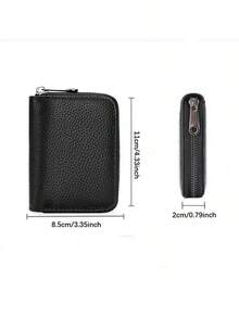11-18Card Business Card Holder Wallet Multi Card Holder Coin Purse Multi-Card Card Organizer For Men And Ladies For Daily Shopping School Trips Storage Credit Cards RFID Blocking (Black) For Women Card Wallet - Black - View 5