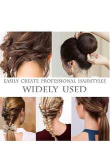 100个/包女士黑色发夹，瘀伤侧夹，发夹，U型发夹，钢夹配件 - 黑色 - 查看 11