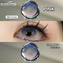 EYESHARE 1 Pair Colored Contact Lenses For Eyes, Fashion Pink Lenses, Purple Contact Lenses, Yearly Use, 14.2mm- No Prescription - 年拋 - 查看 11