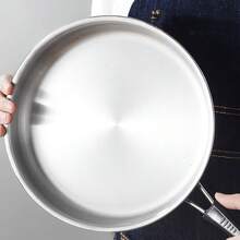 2/3pcs锅具三件套家用炒锅汤锅煎锅电磁炉燃气通用 - 銀色 - 查看 9