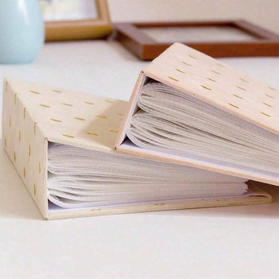 (Each Book Can Hold 100 Sheets) Cute Heart Series 6-Inch 100-Sheet 4D Photo Album, 6-Inch Laminated, 50-Page Children/Baby Memory Photo Album - Large 6-inch Photo Album - View 1