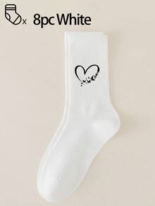 40只/30只/24只装男女通用舒适运动袜，适合运动和训练，女士长袜，适合休闲和商务穿着，抗菌、柔软、黑白配色，防臭、吸湿排汗、轻便透气，适合秋冬季节，另有20只/10只/8只/6只/4只/2只装可选。透气性极佳。 - 彩色 - 查看 8